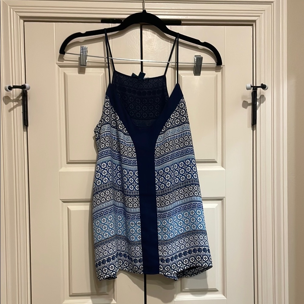 Blue Asymmetrical Camisole Top